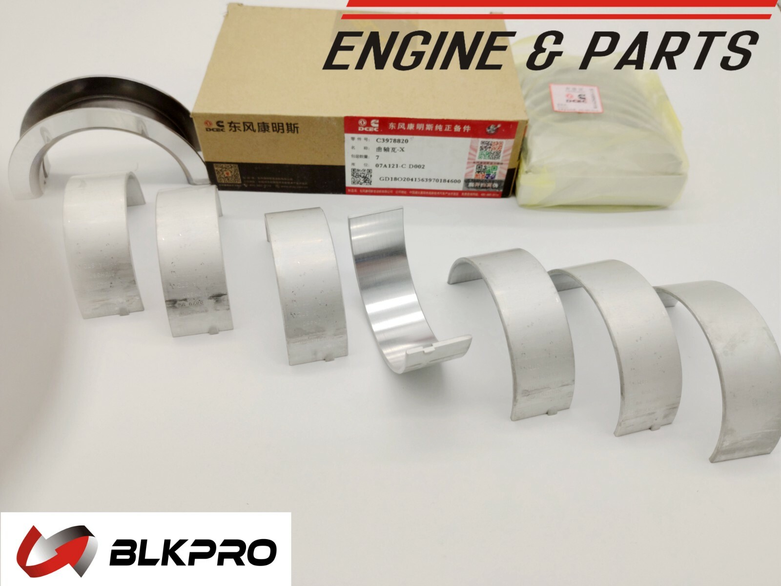 Original DCEC Cummins Crankshaft Main Bearing Set STD Standard For 5.9L 4B CASE