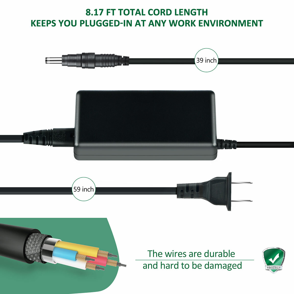 UL 6ft AC Power Adapter For HP Stream 11 13 14 15 Notebook PC Series 65W 19.5V