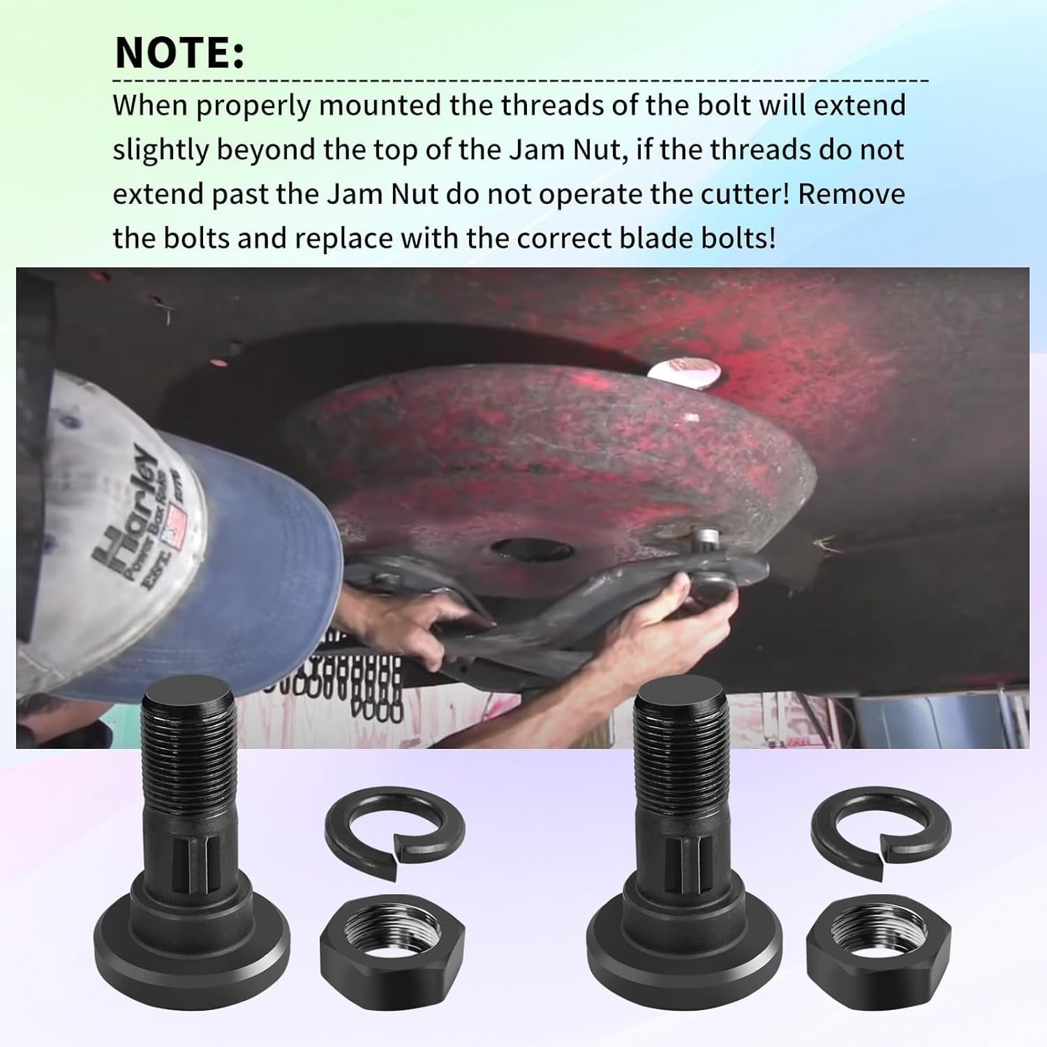 Round Blade Bolt Kit Replacement Bush Hog Rotary Cutter Code 63607，2 Bolts with