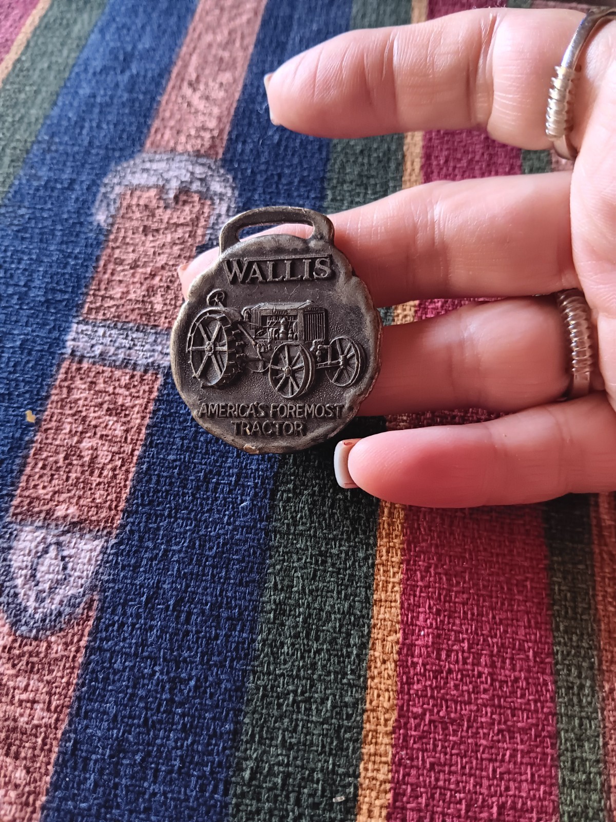 WALLIS Tractor Co. Watch Fob America's Foremost Tractor Advertising Very Rare!