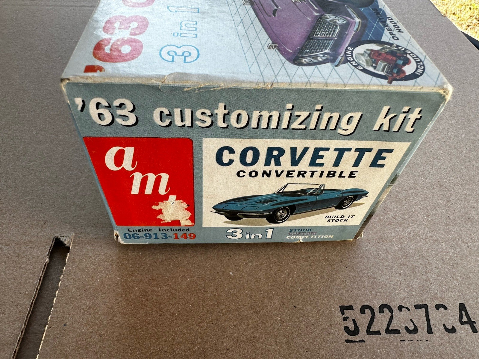 KIT#1-VINTAGE AMT '63 CUSTOMIZING KIT CORVETTE CONVERTIBLE 06-913-149