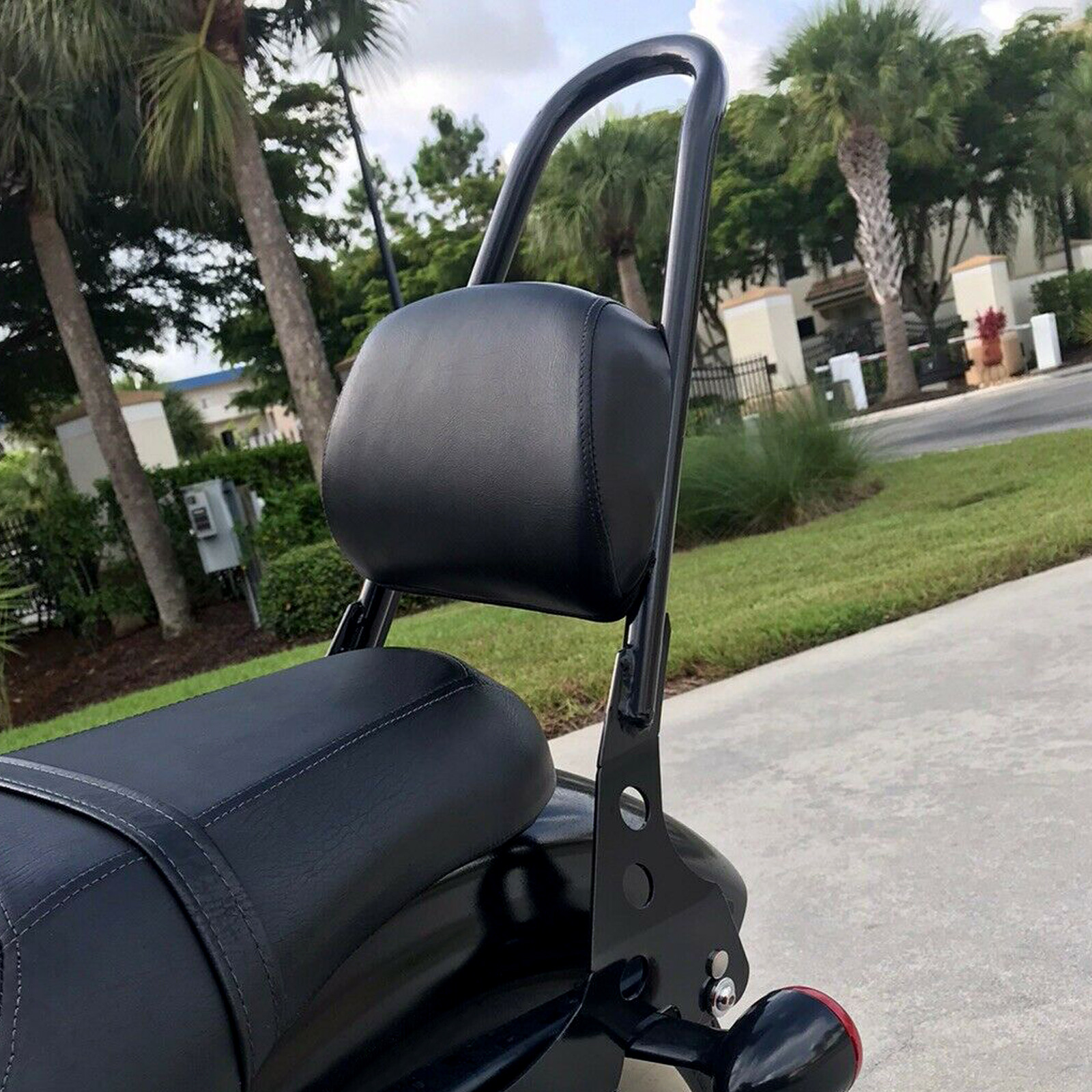 Detachable Passenger Sissy Bar Backrest Pad For Harley Sportster 1200 883 04-UP