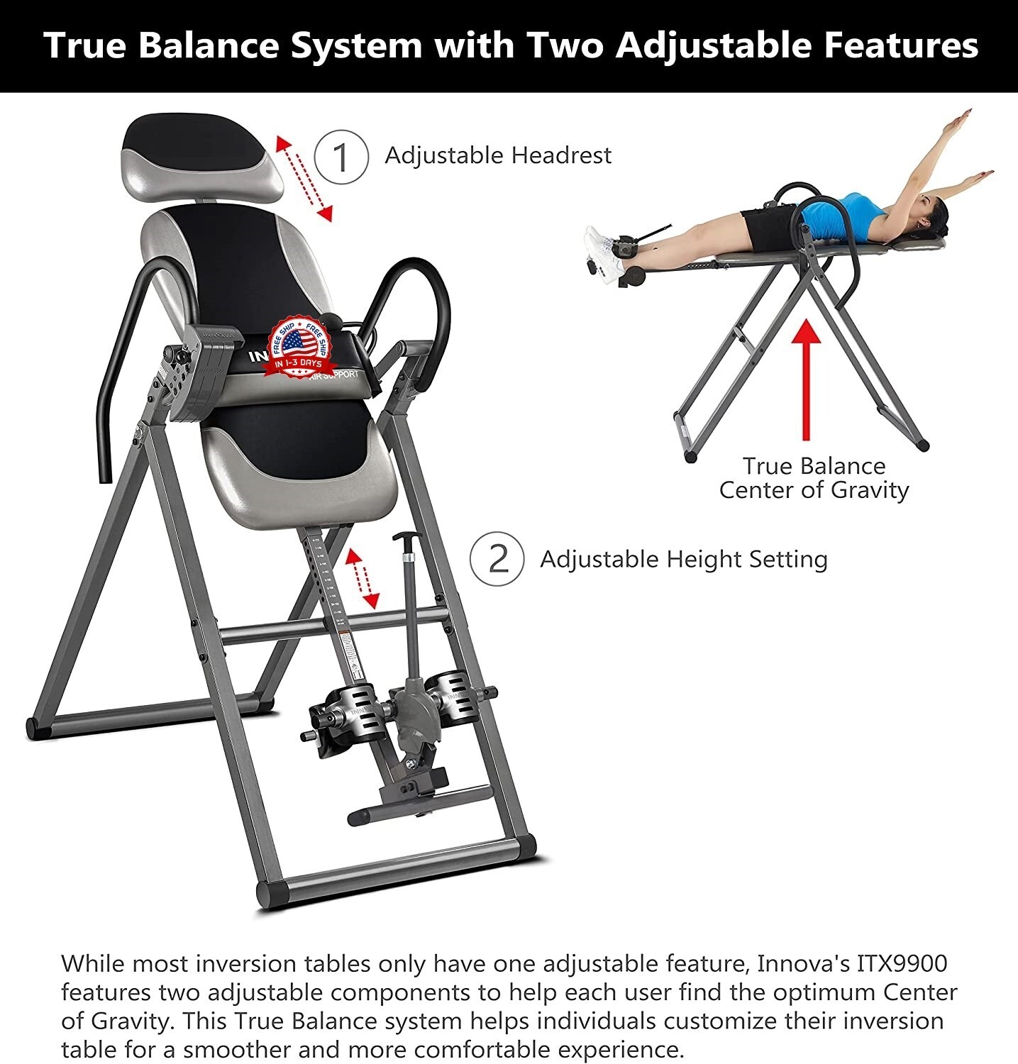 #1 Tabla De Inversión Ajustable Para Aliviar El Dolor Presión De Columna Espalda