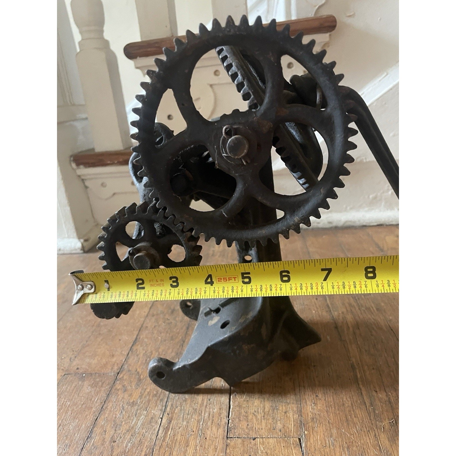 Antique Deering Blade Sharpener Grinder Farm Tool 3 Gears Cast Iron Steampunk