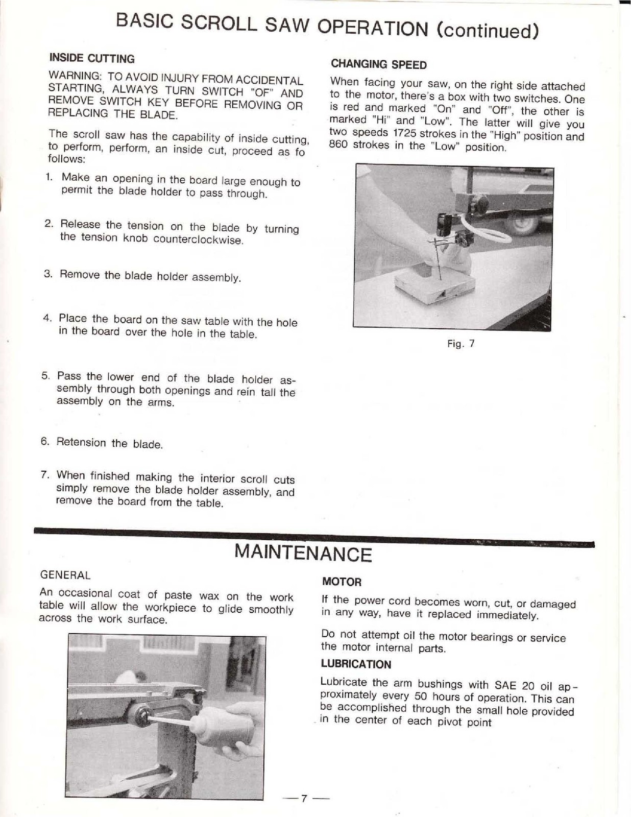 AMT Scroll Saw Model 4671 Assembly, Operator & Repair Manual #324