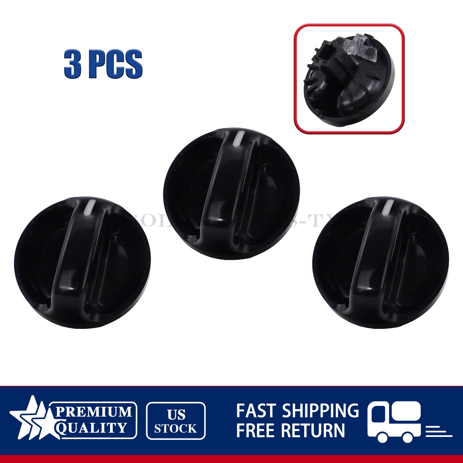 3x AC Climate Control Knob Air Switch Fits 00-06 Toyota Tundra 55905-0C010