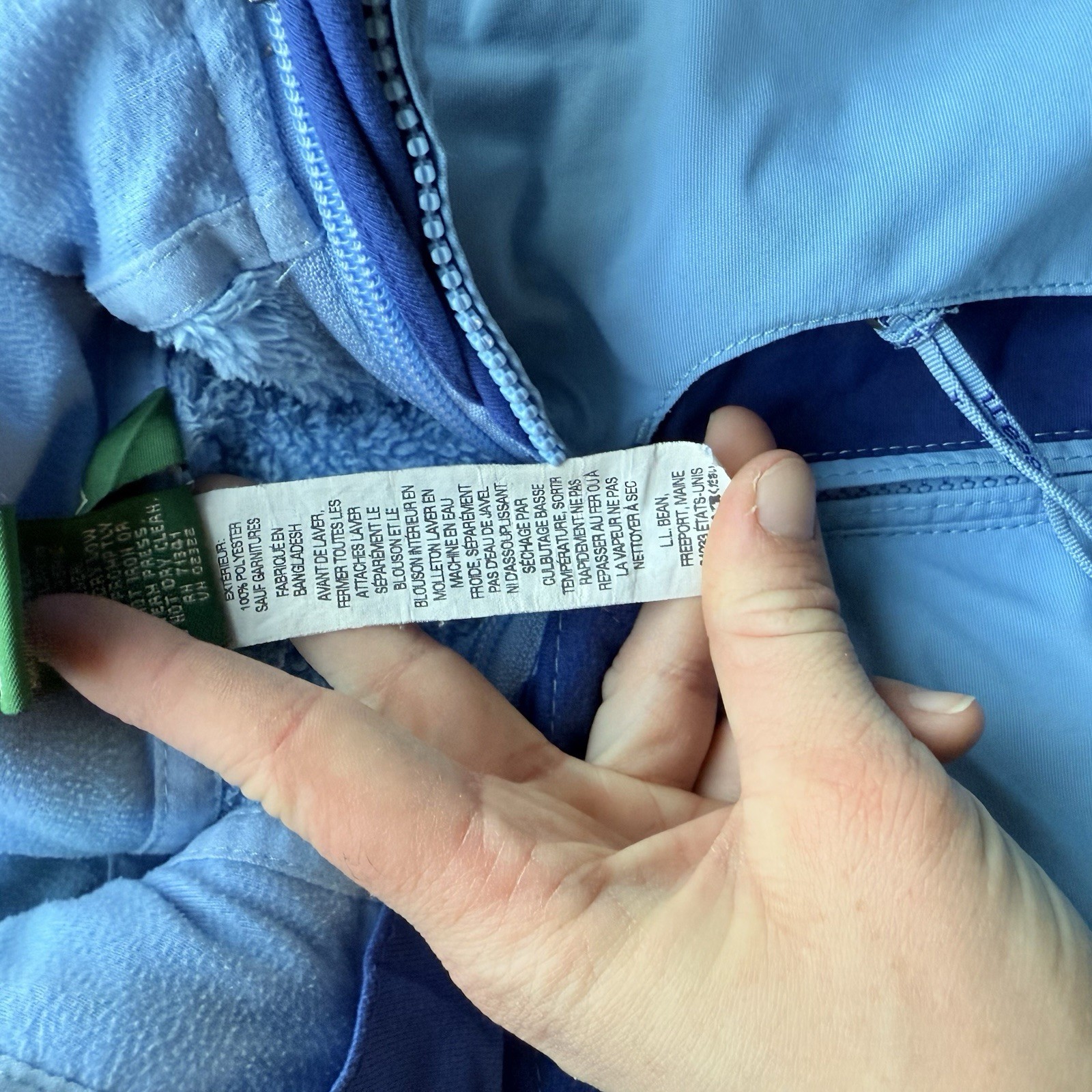 Girls VTG 90s LL Bean Puffer Coat Sz Small Jacket Blue Detachable Liner Y2K Play