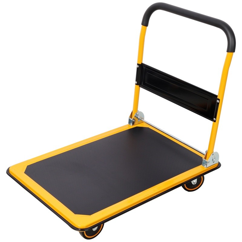 330 lb Platform Truck Push Dolly Hand Flatbed Cart Steel 28.7"x18.8" Heavy Duty
