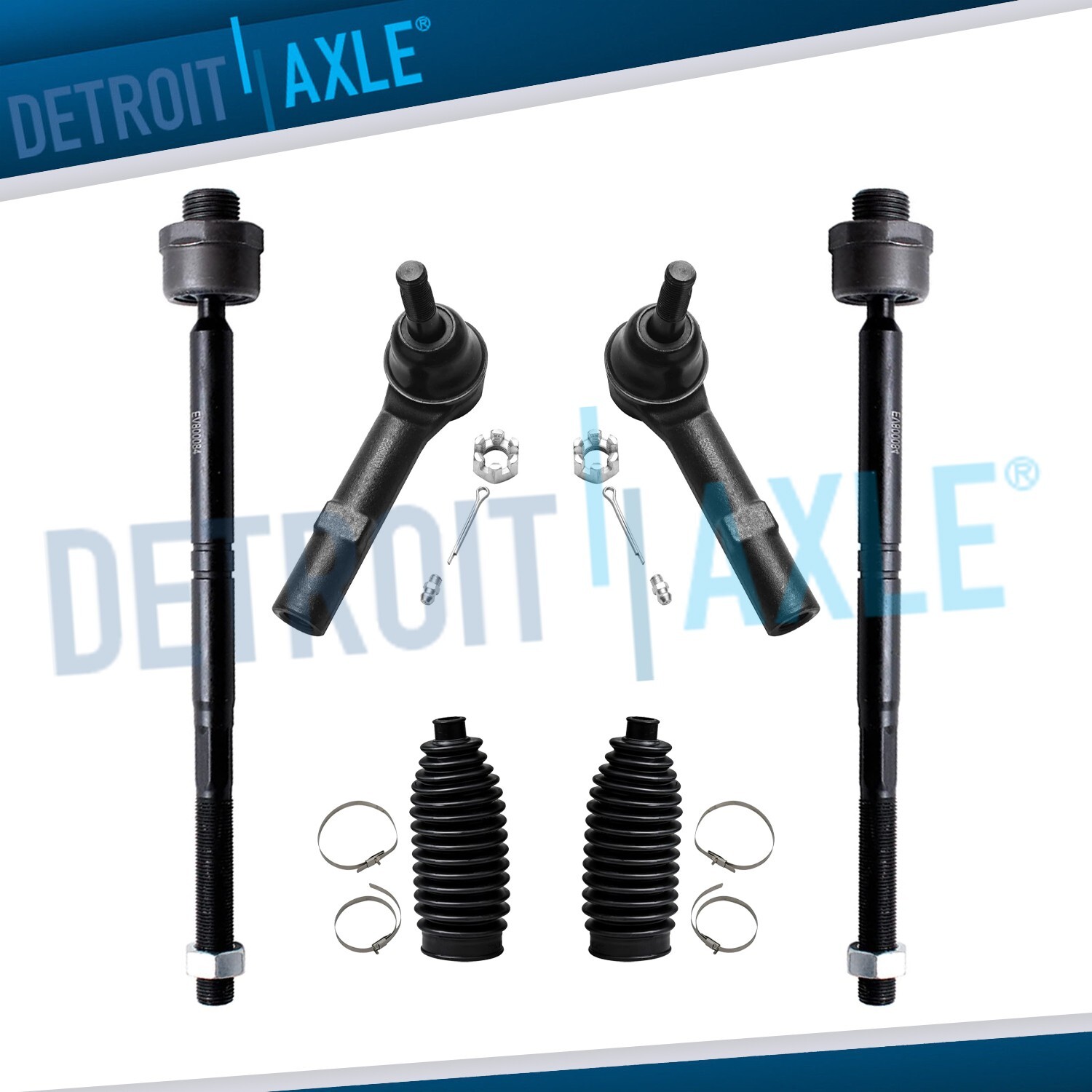 Front Inner Outer Tie Rod for 2007 2008-2013 Chevy Silverado Sierra 1500 Tahoe