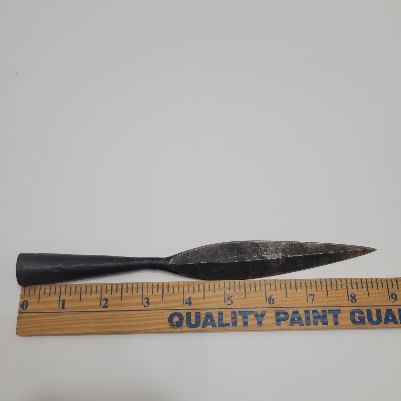 Primitive Antique Iron Spear Head Used collectible iron weapon