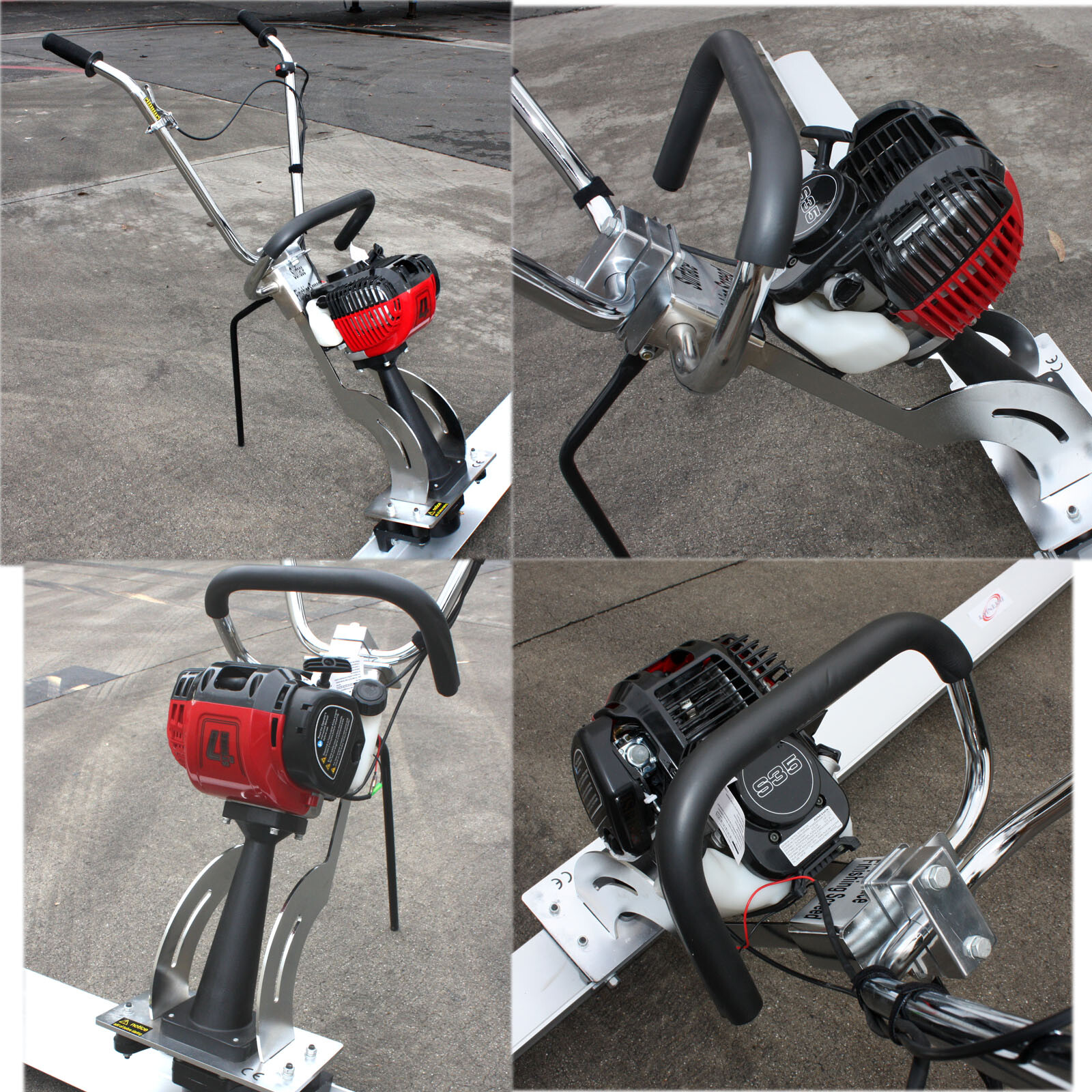 4 Stroke Concrete Surface Leveling Vibratory Screed & 7.5' Aluminum Tamper Blade