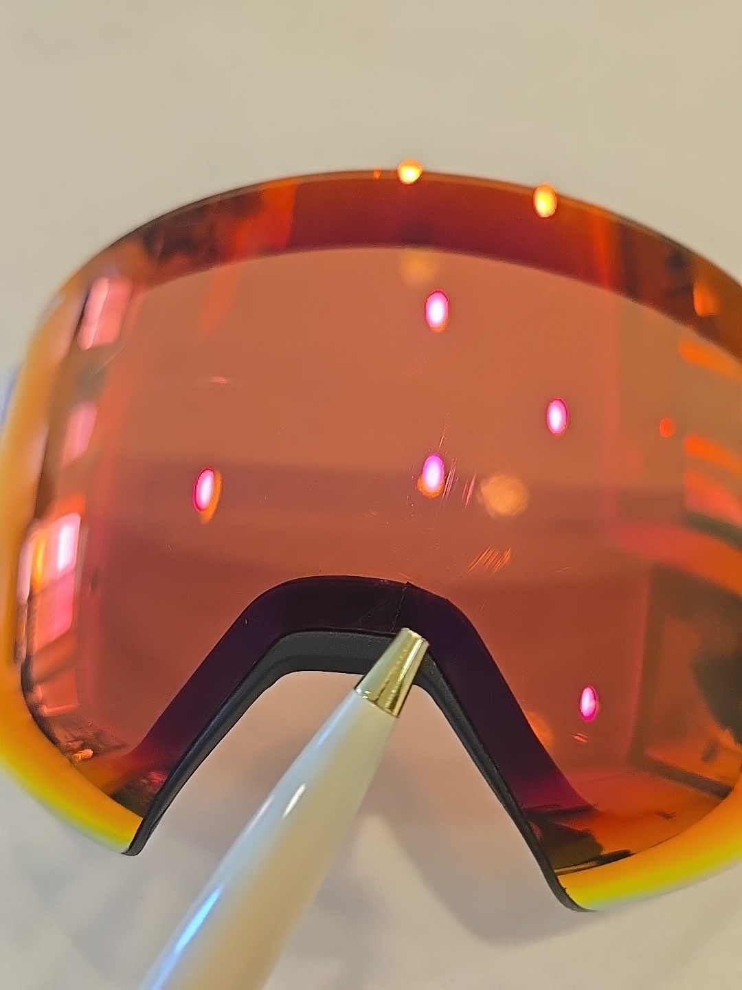 Smith 4D Mag Chromapop Sun Red Mirror Replacement Goggle Lens Used