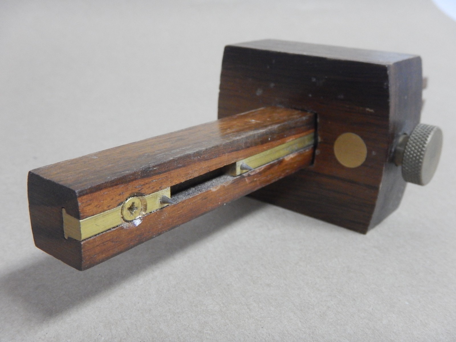 Crown Tool Sheffield England wood & brass marking gauge