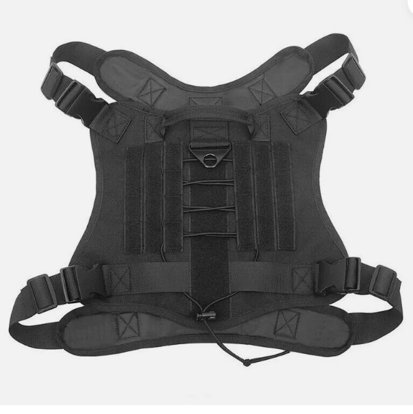 Military Tactical Dog Harness No-pull Heavy Duty MOLLE Training Service Dog Vest
