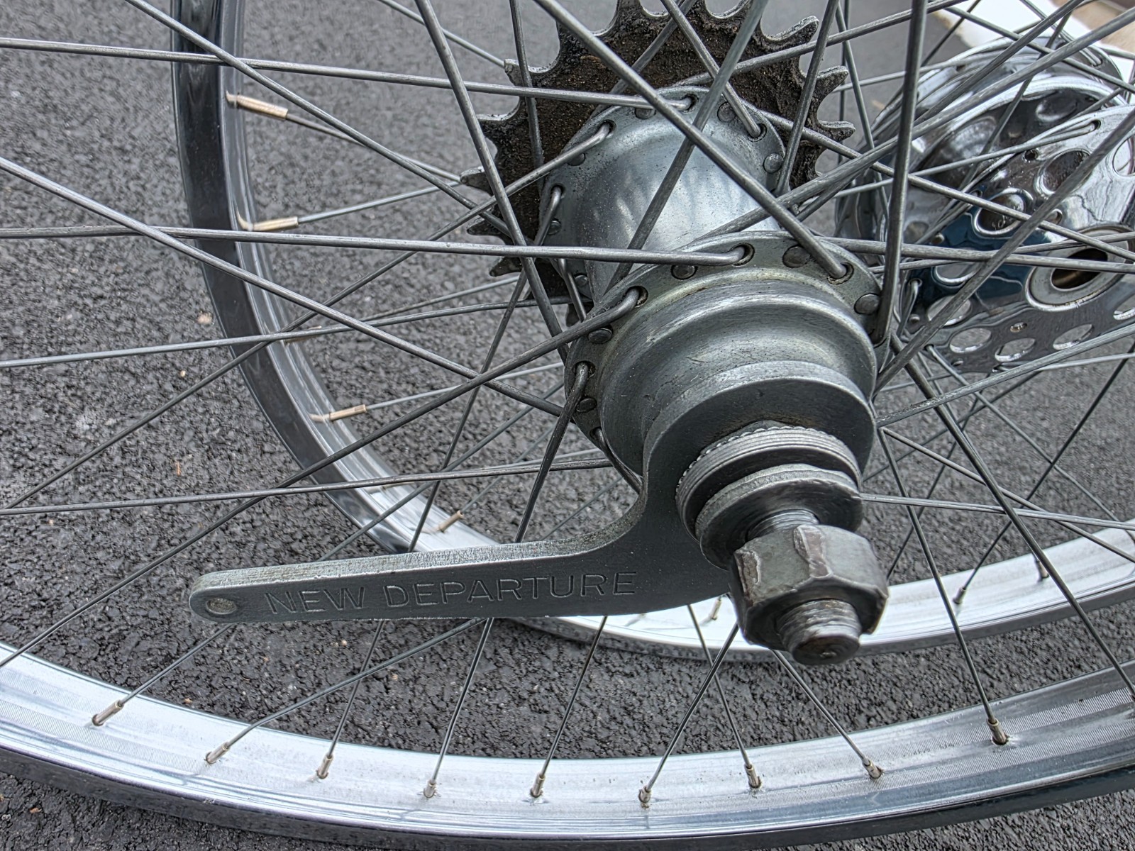 26" SCHWINN S-2 CHROME WHEEL SET W/ FRONT DRUM BRAKE PHANTOM B6 ETC.