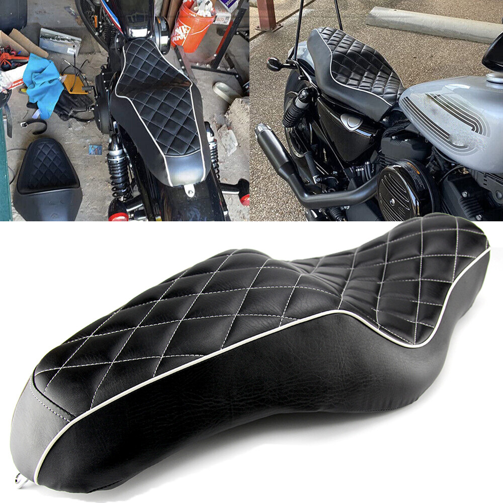 Motorcycle Driver Passenger Two Up Seat For Harley Iron 1200 883 48 Sportster XL