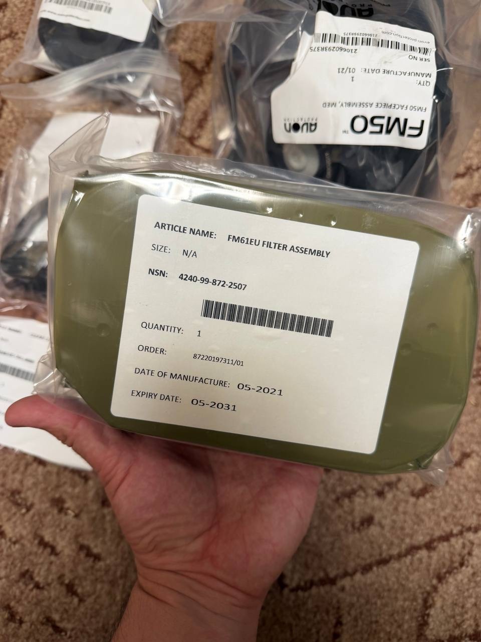 Avon FM50 Gas Mask Respirator Full Face NBC CBRN New Sealed Size L Kit