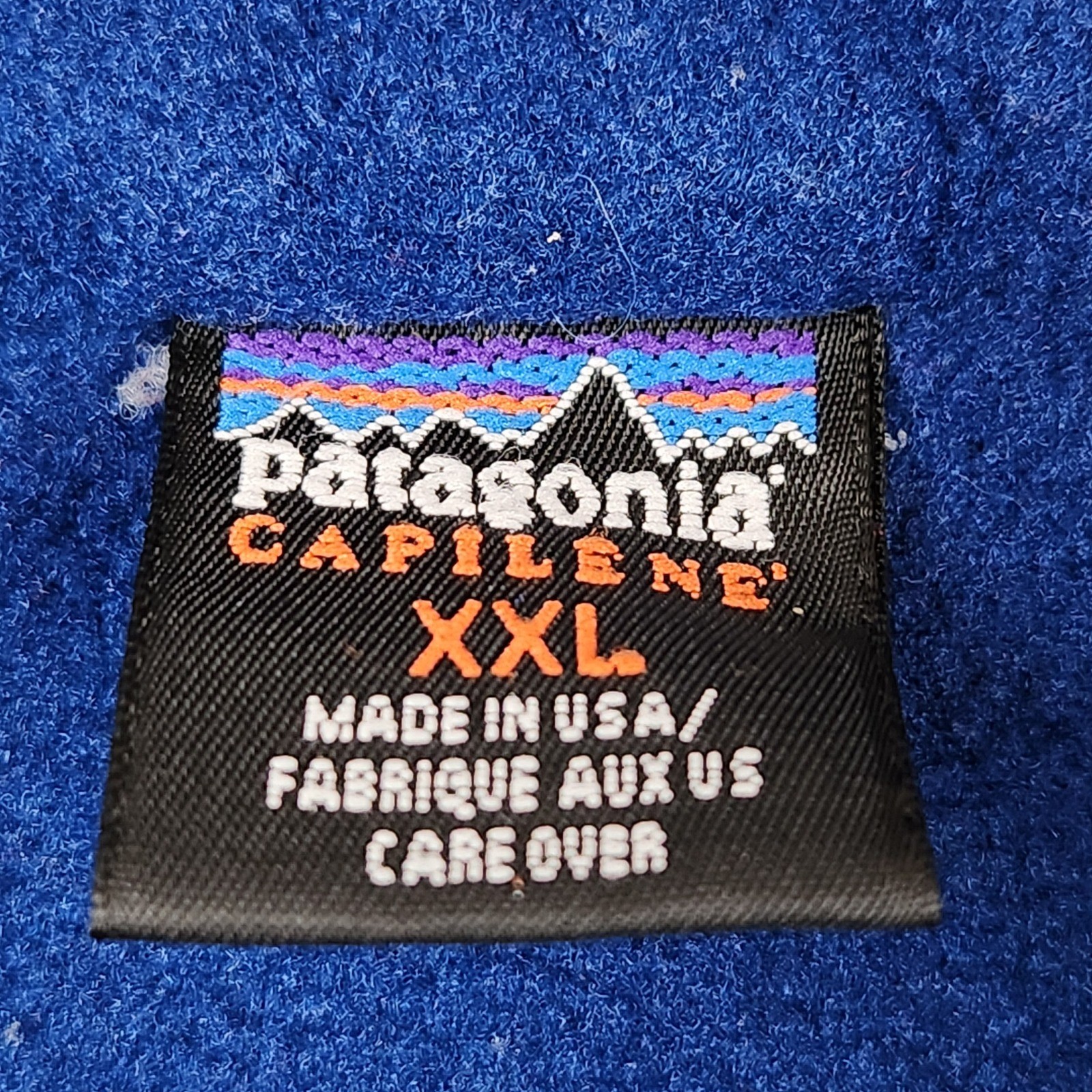 Vintage Patagonia Capilene Fleece 1/4 Zip T Pullover Mens XXL Blue Sweater USA