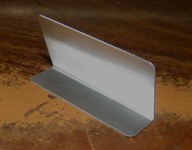 GIBEON meteorite display label, Aluminum