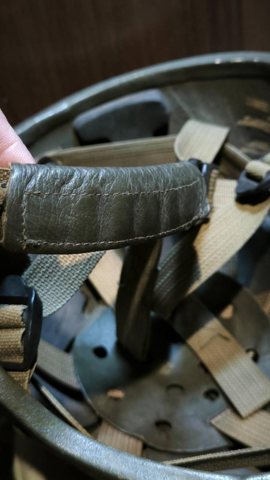 Original helmet of a Russian soldier. Donetsk region, Ukraine