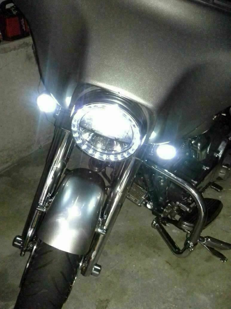 For Harley Davidson 2006-2017 Xenon White 881 LED Bulbs Passing Spot Fog Lights