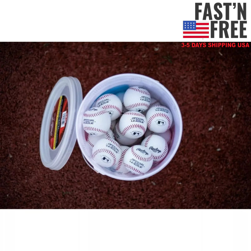 (24 Pack) Rawlings Bucket of Official League Recreational Grade OLB3 Baseballs