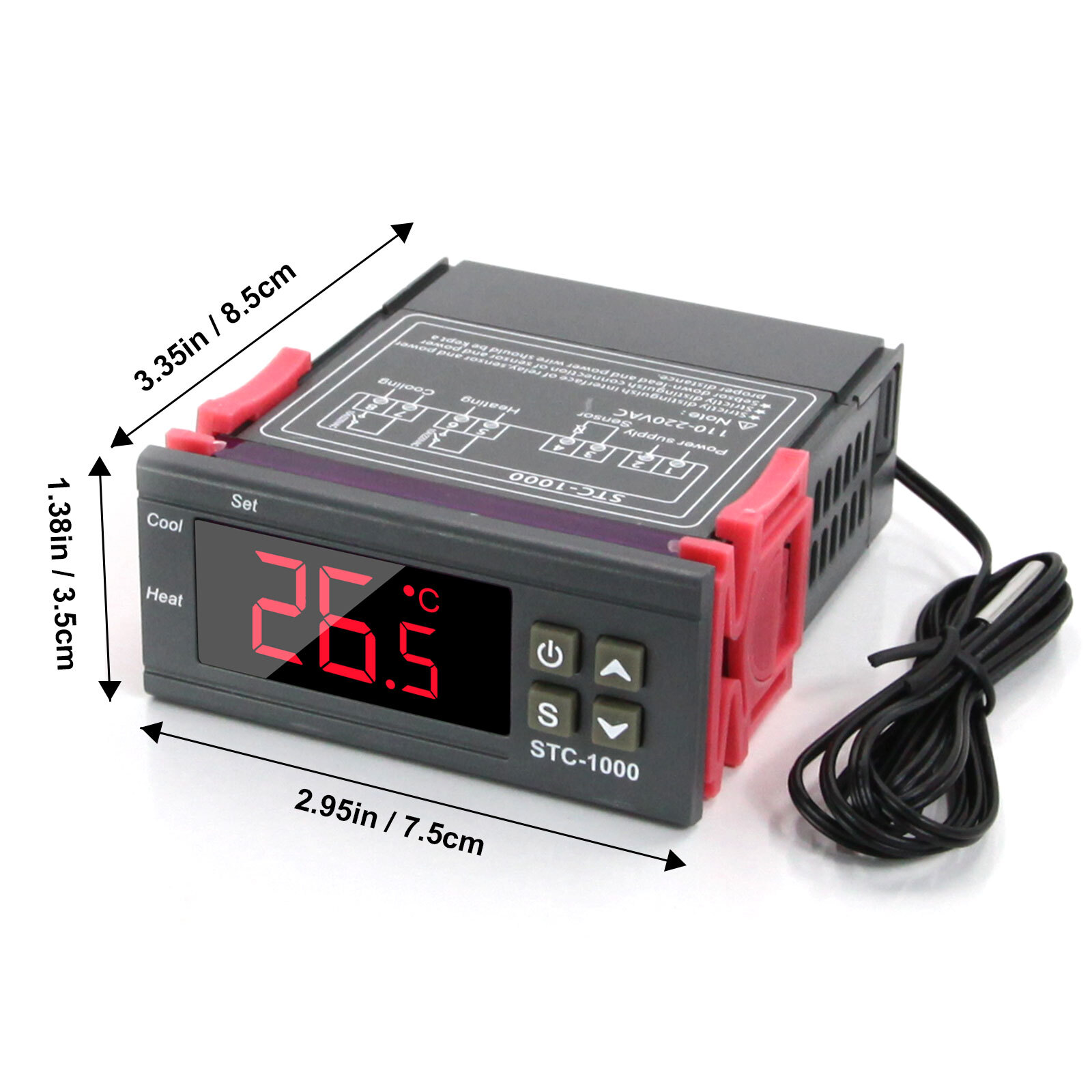 AC 110V Universal STC-1000 Digital Temperature Controller Thermostat w/ Sensor