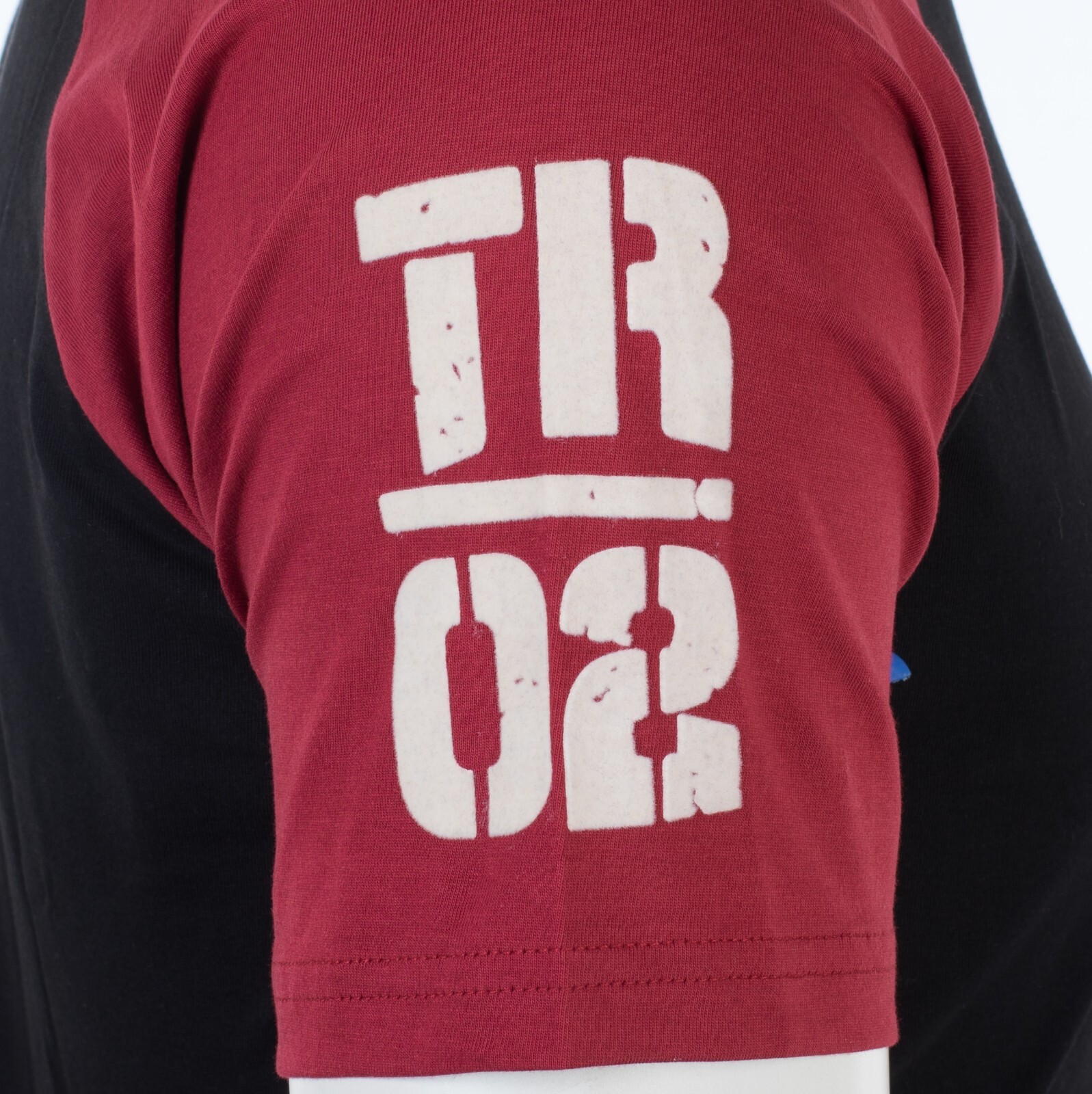 $79 TRUE RELIGION Black Red PART BUDDHA Short Sleeve Designer Raglan T-shirt NWT