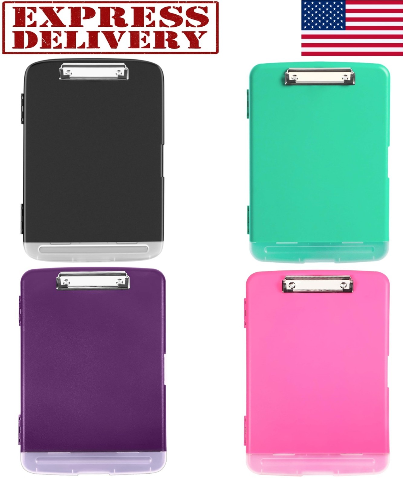 Heavy Duty Clipboard With Storage 8.5 x 11 Large Capacity Clip Boards Case