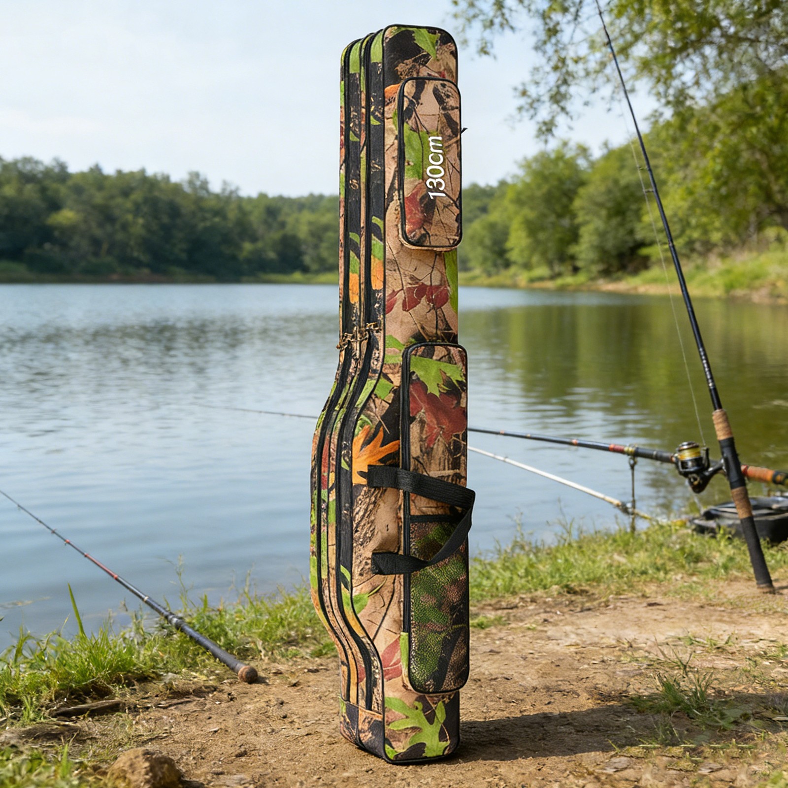 Fishing Rod Case - 3 Layers Fishing Pole Bag Portable Carry Storage Case 130cm