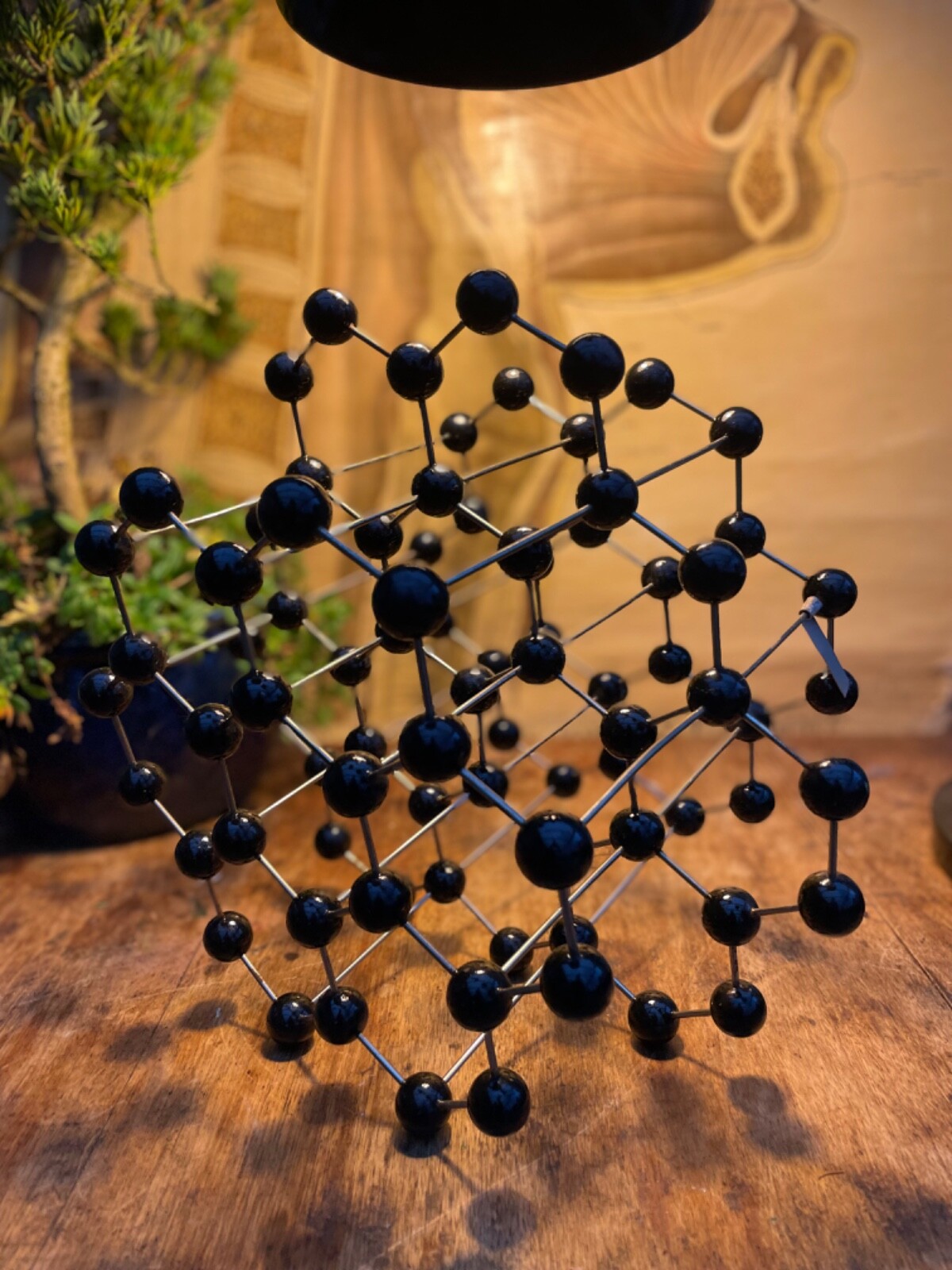 Vintage GRAPHITE educational atomic molecular model chemistry crystal structure