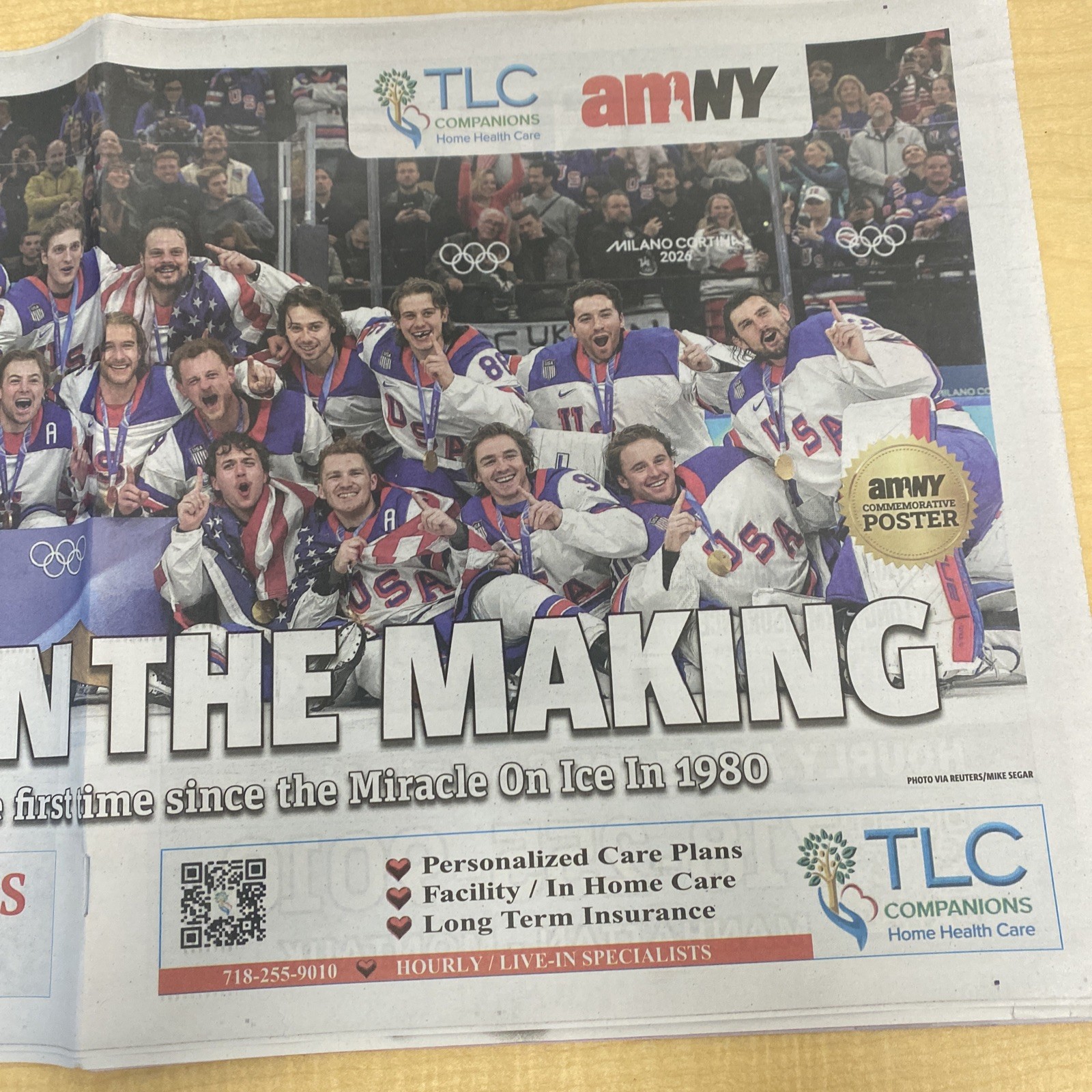 USA Mens Hockey Wins Olympic Gold Medal Feb 26 2026 NewYork AMNY Newspaper