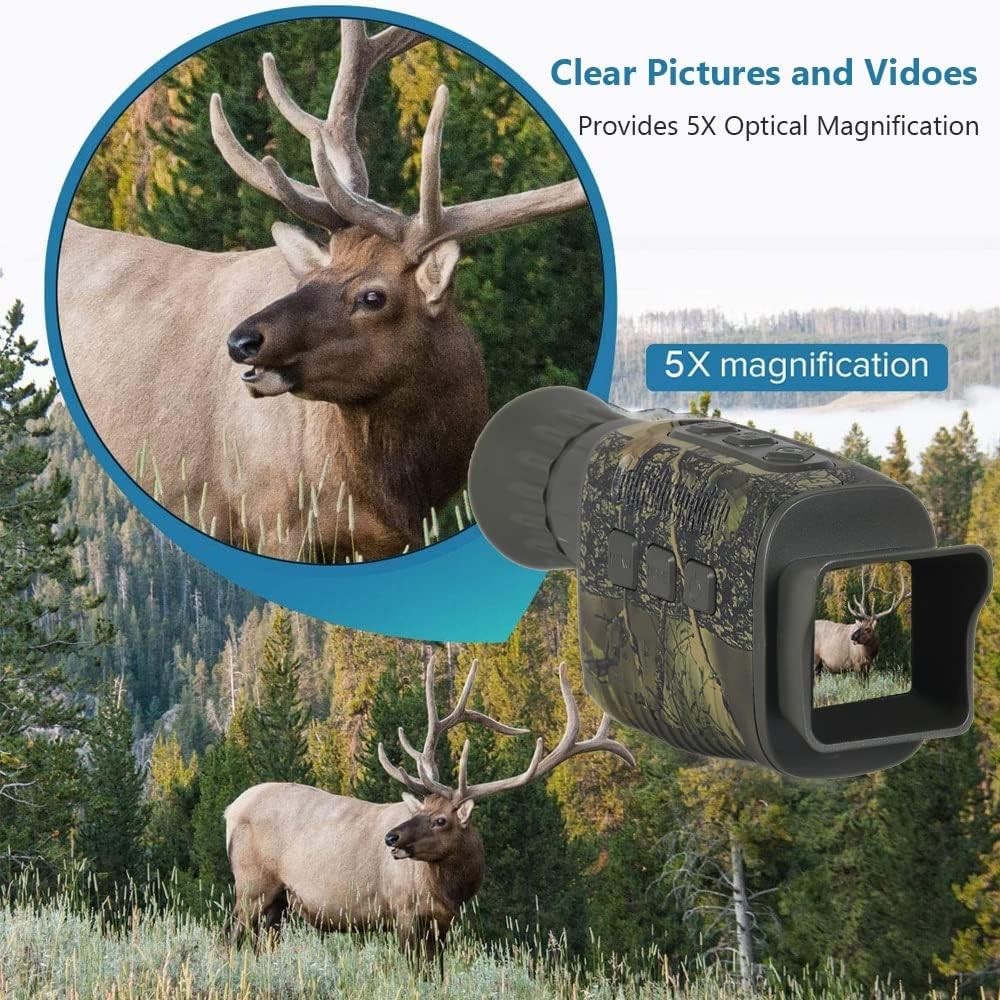 Night Vision Monocular Camouflage Infrared Camera, Take Photos and 960P Video