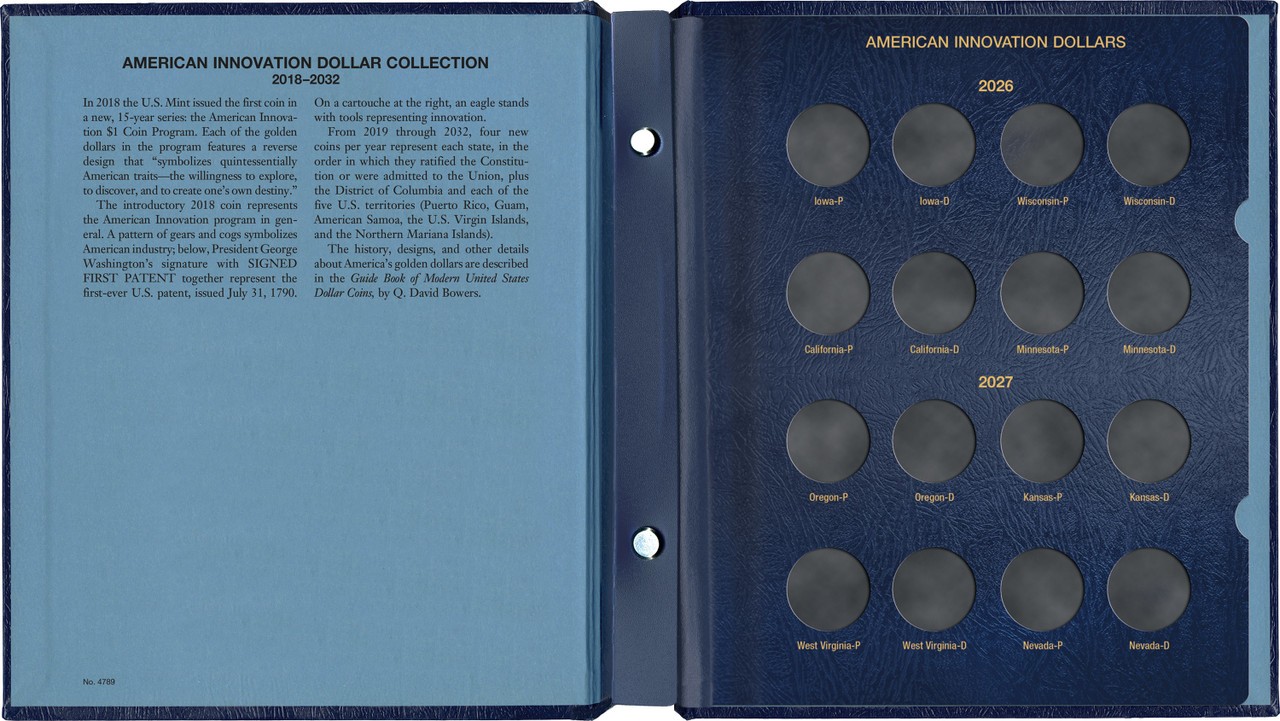 Whitman Classic® Coin Album - American Innovation Dollars Volume II: 2026-2032