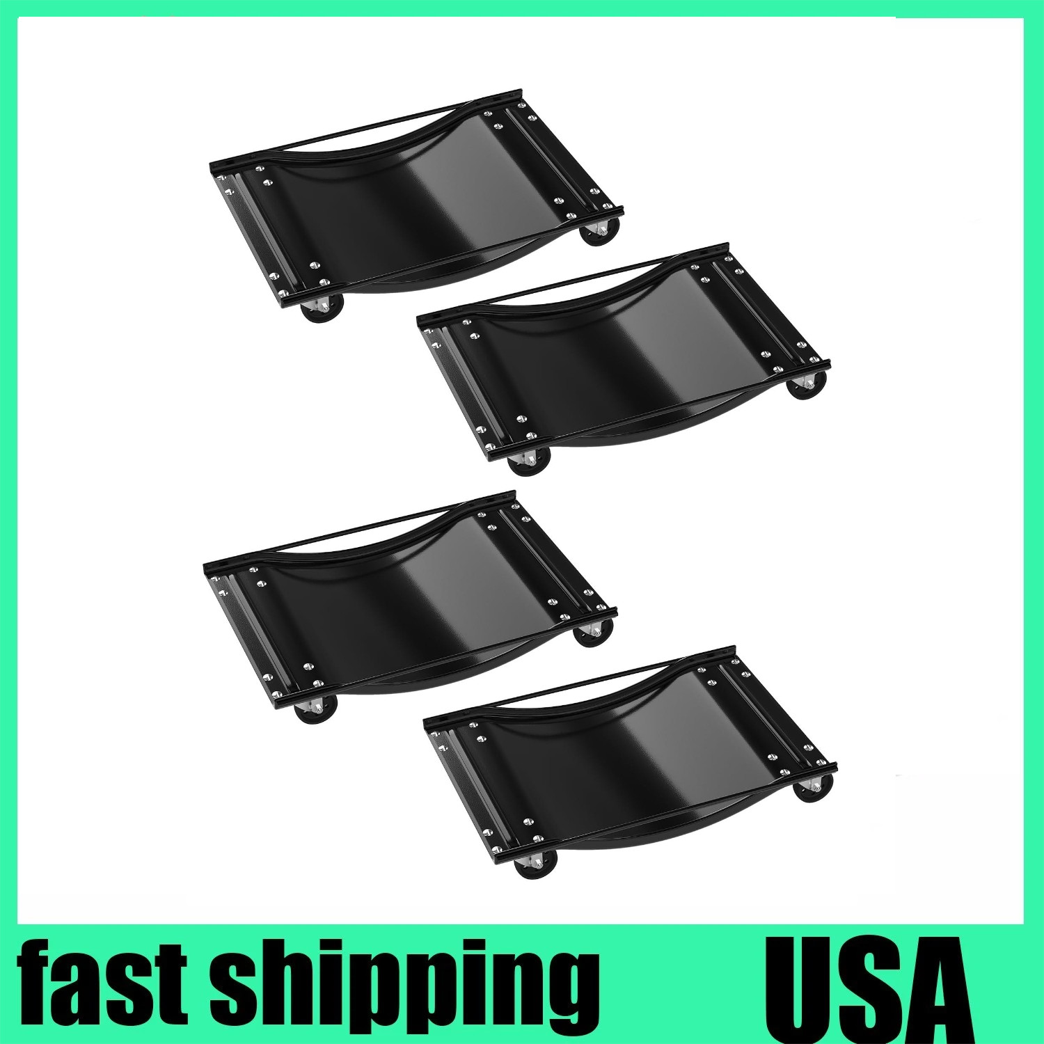 Car Dolly Set of 4 Heavy Duty 10,000 LBS Wheel Vehicle Dollies for Moving Car