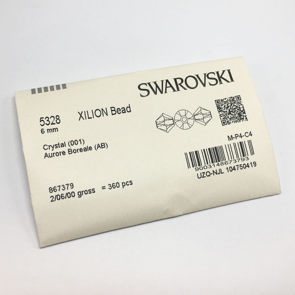 Swarovski 5328 XILION Bicone Beads Factory Pack CRYSTAL AB 001 AB *Pick Size QTY