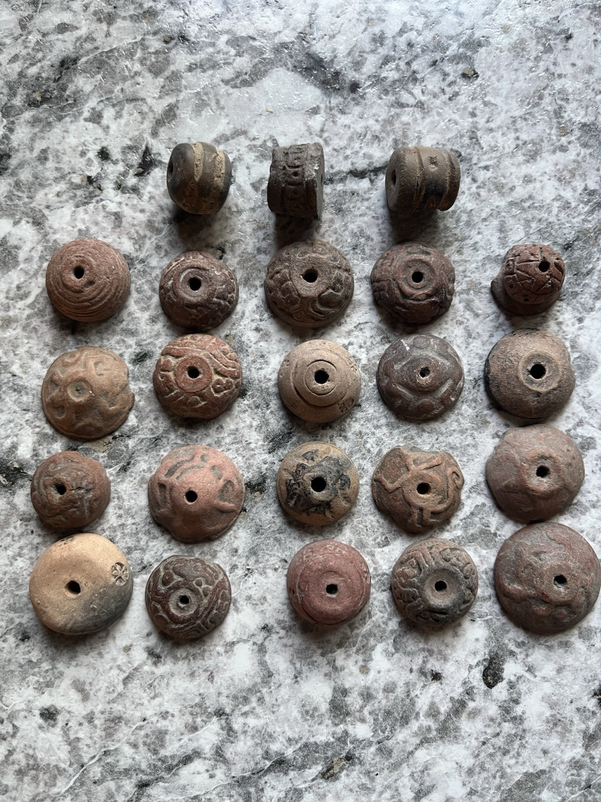 23 Teotihuacan Ancient Artifacts PreColumbian Beads Mayan Mezcala Free Shipping