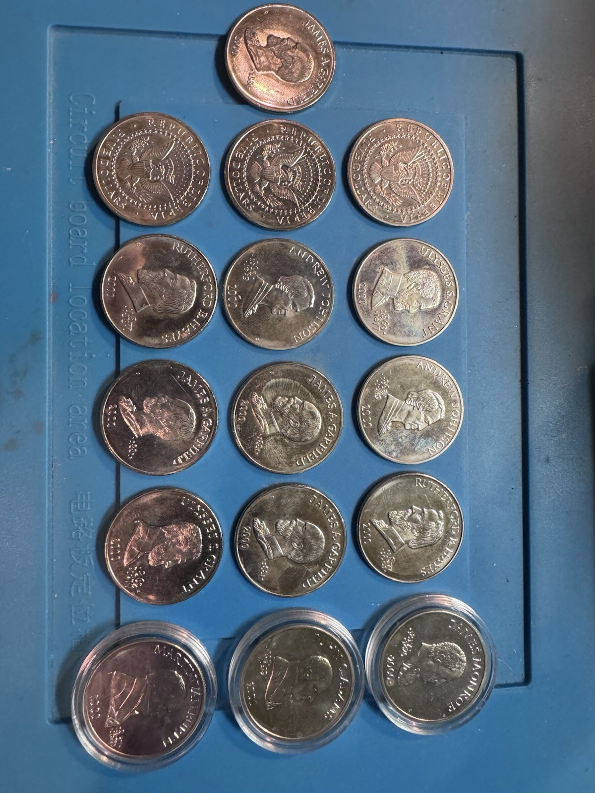 Set of 16 Liberia $5 Presidential Coins (2000) – U.S. Presidents – BU