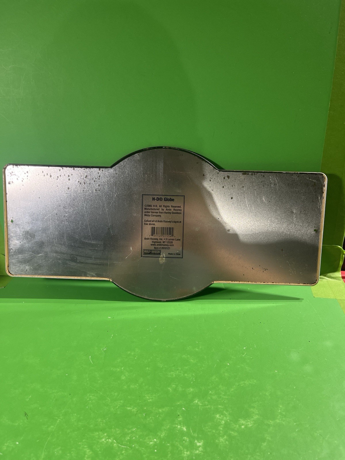 Harley Davidson Metal Display Sign - H-D Globe - Ande Rooney 2005