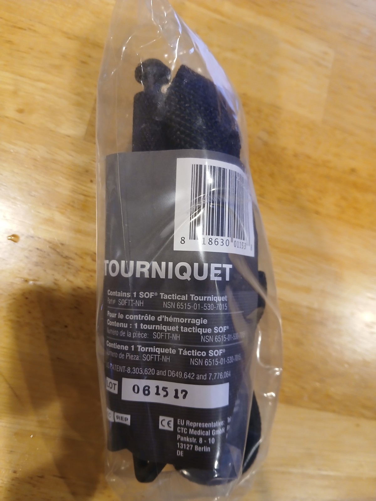 Tactical Medical Solutions SOF Tactical Tourniquet. black color, medical trauma