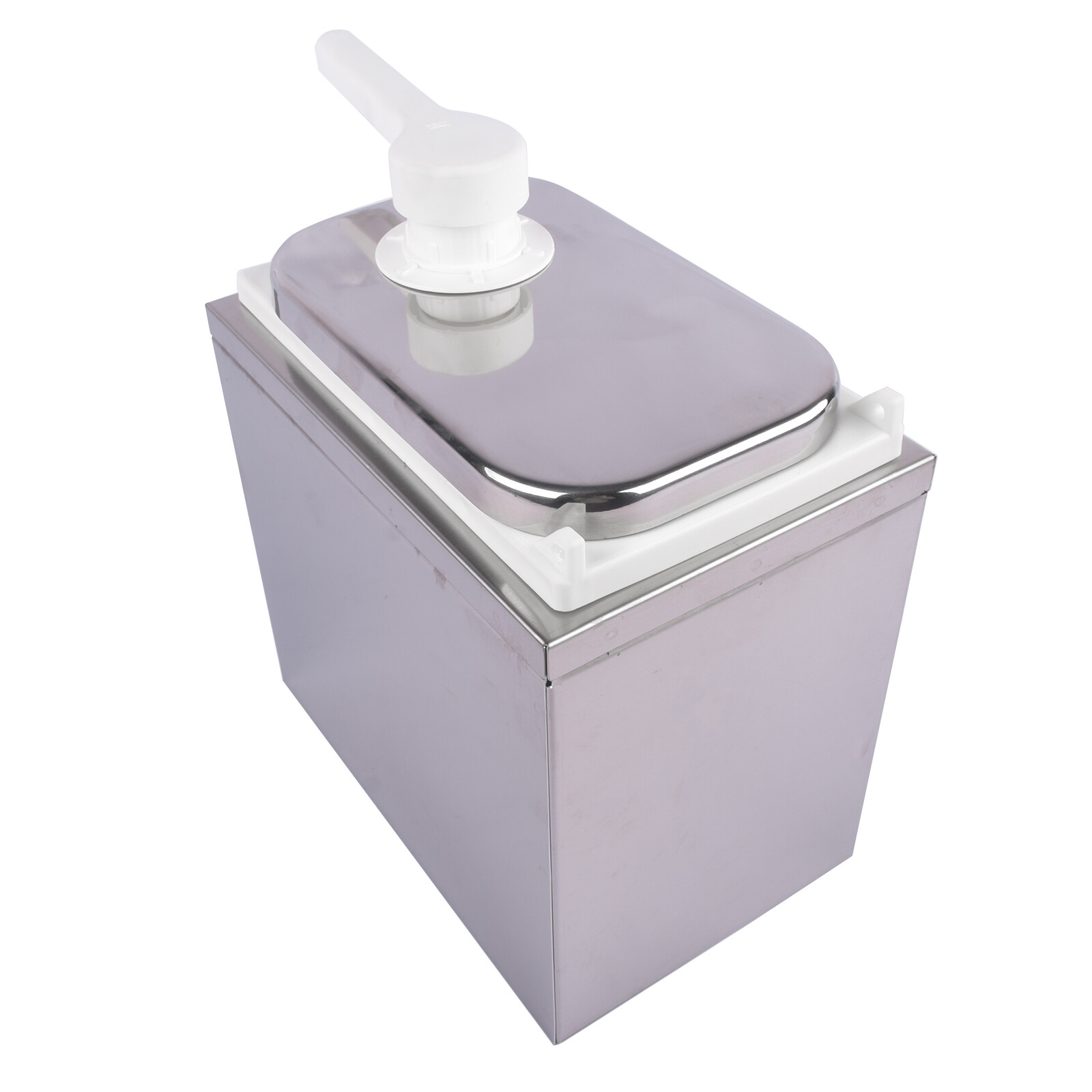 2L Stainless Steel Sauce Pump Dispenser Squeeze Condiment Dispensing Container