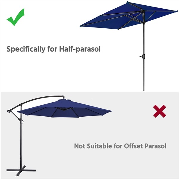 Half Round Patio Umbrella Base 20 lb 1.5″/1.9″Outdoor Umbrella Base, Black