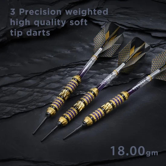 VIPER WIZARD SOFT TIP DARTS 18 GR DIAMOND CUT BARREL NEW SHIP FREE FREE FLIGHTS
