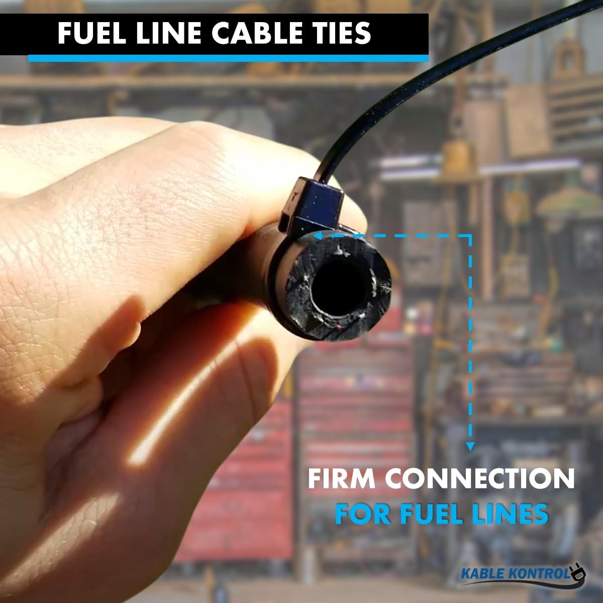 Radius Clamp Head Fuel Hose Cable Ties, 4 Inch 100 Pcs, 18 Lbs Tensile Streng...