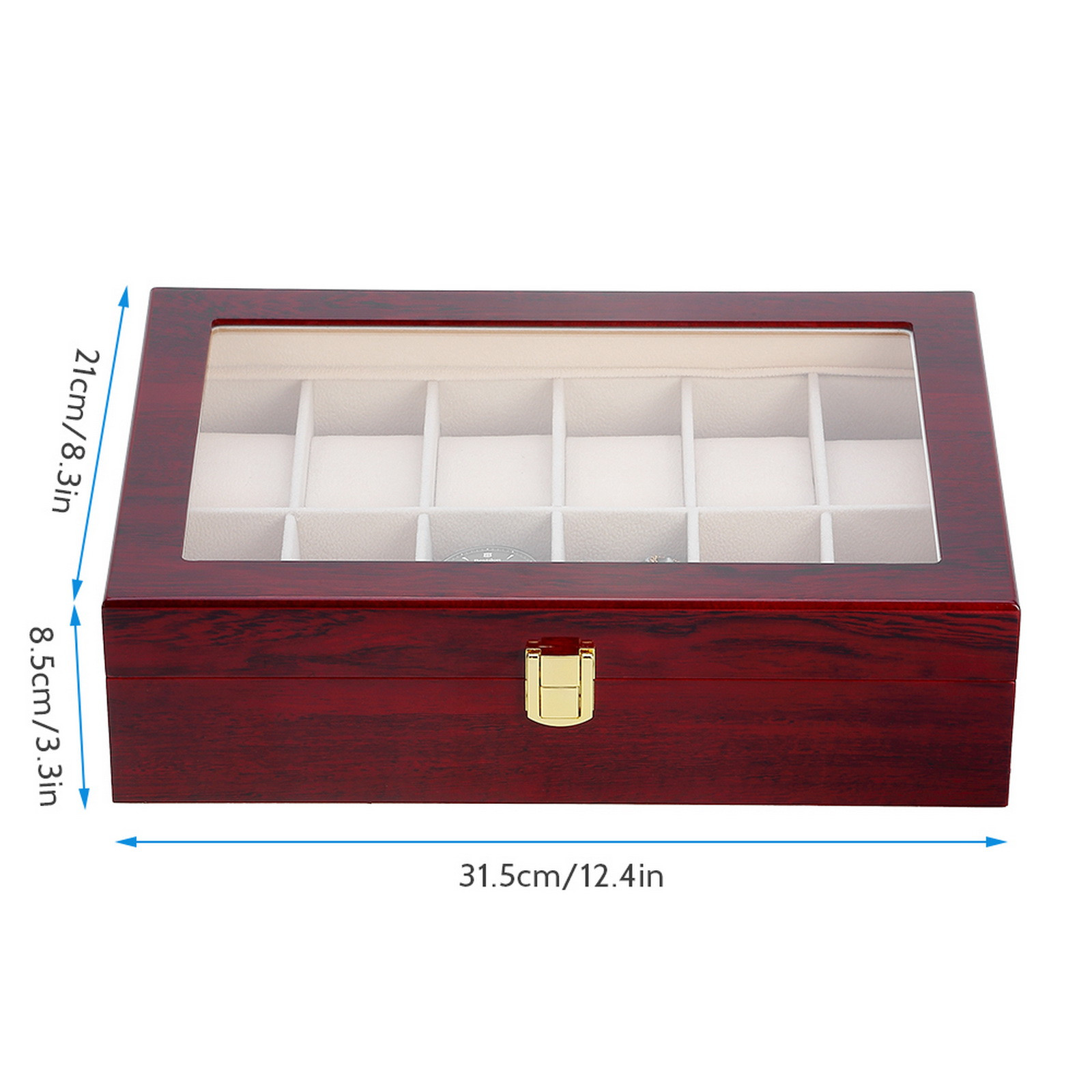 3/6/10/12/24 Slots Watch Box Watch Case Organizer Watch Jewelry Display Case