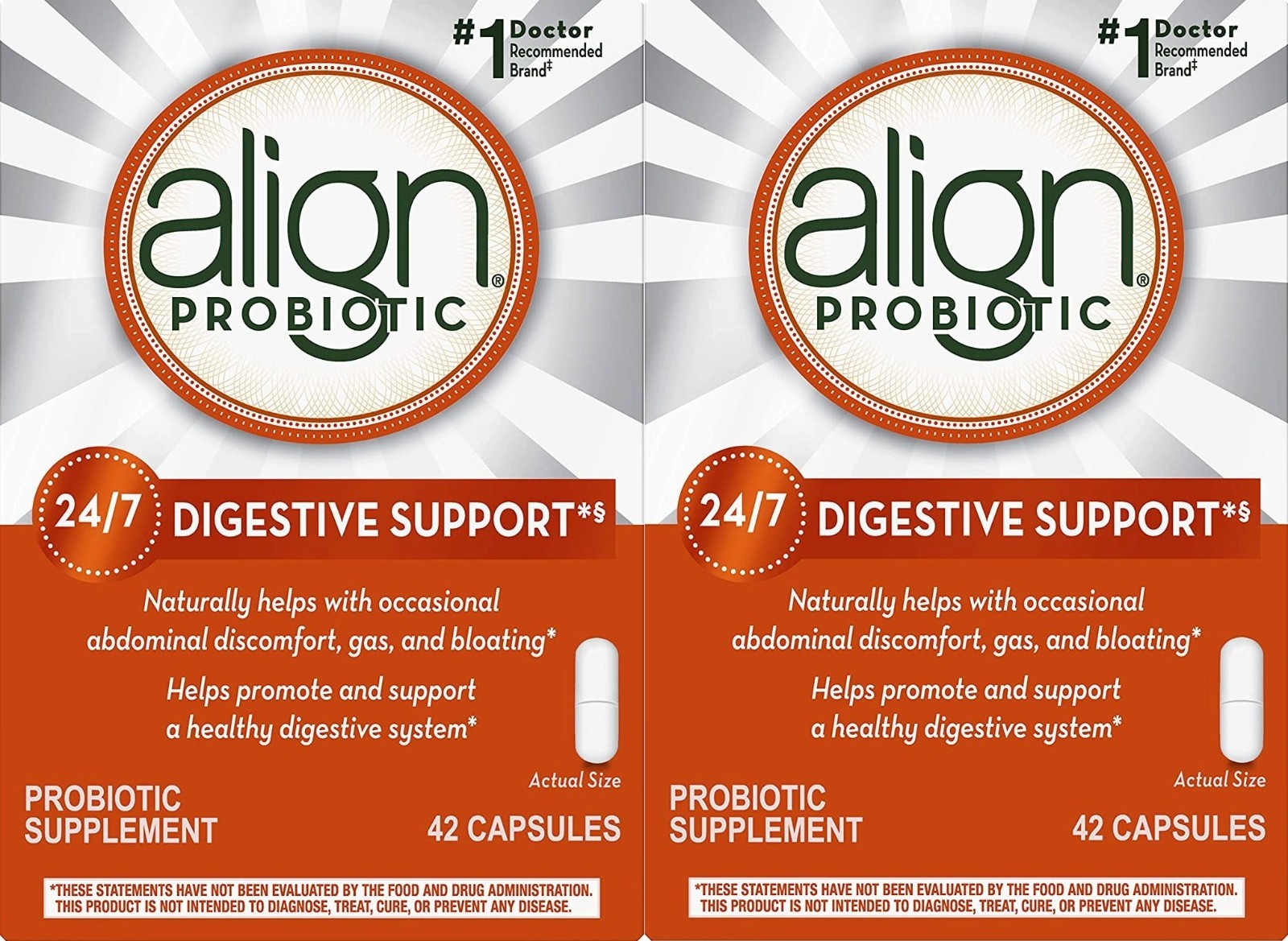 2 X ALIGN PROBIOTIC - DIGESTIVE SUPPORT - 42 X 2 = 84 CAPSULES - EXP. 3/2027