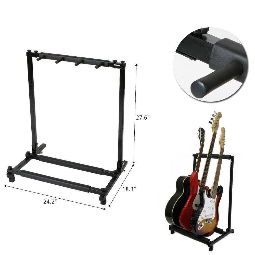 3 Guitar Stand Multiple 3 Display Rack Folding Padded Organizer