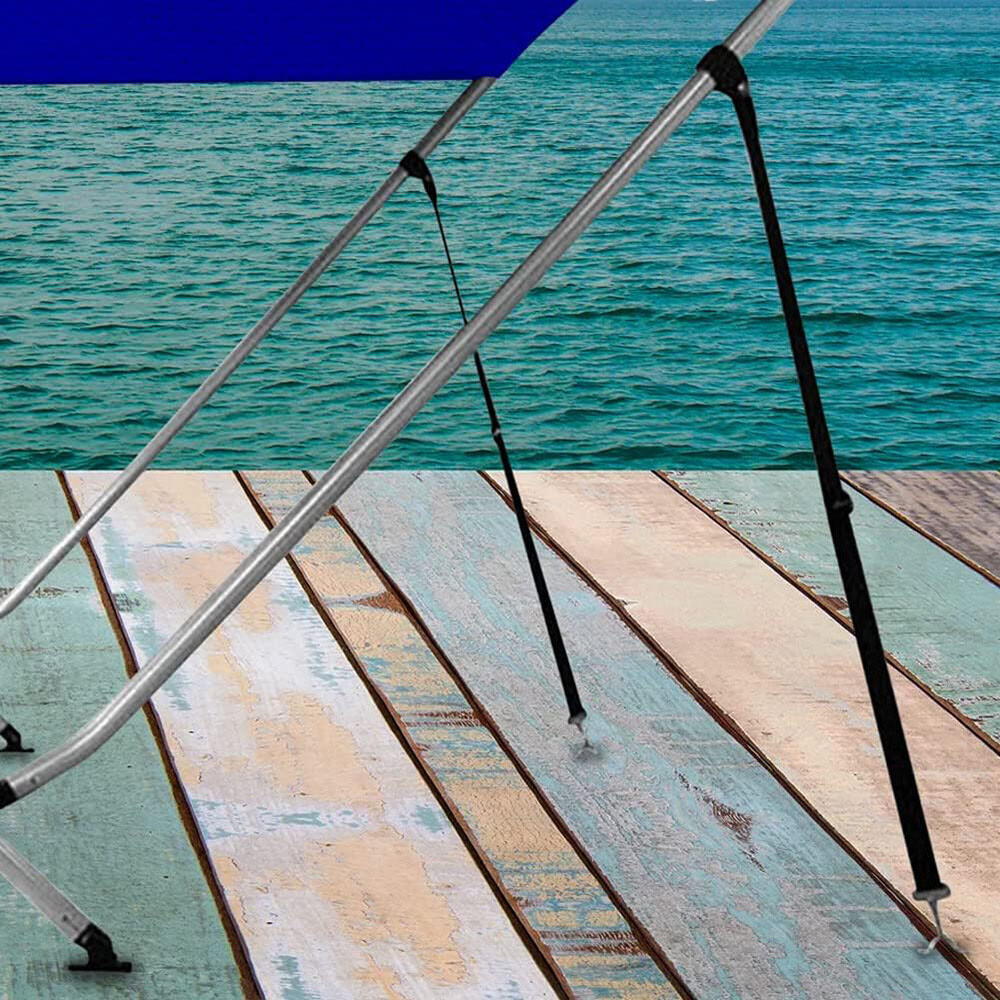 4X 28" To 60" Top Tie Down Webbing Straps For Bimini With Loop Snap Hook NEW