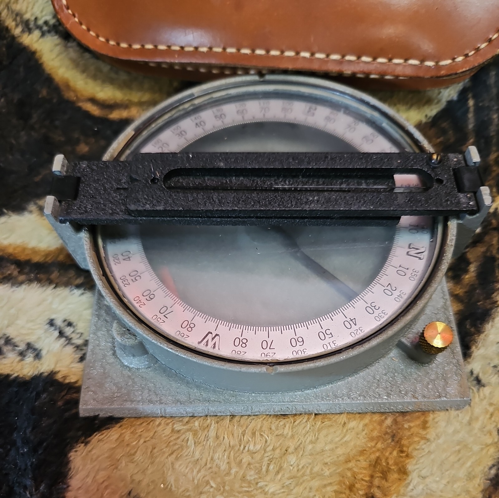 Vintage Antique Surveyors Compass Warren Knight Co Philadelphia PA W/pouch