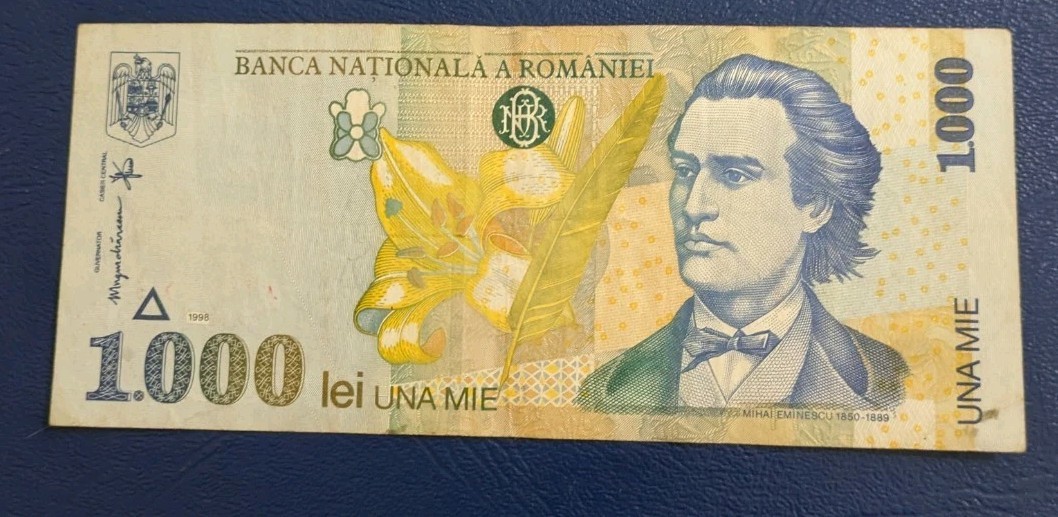 Romania P-106 1000 Lei Year 1998  Banknote